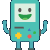 A small colorful robot logo based on the gameboy character BMO from adventure time
